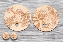 2 coperchi in legno di faggio - Cod. art. 8205