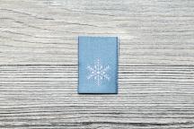 10 etichette tessute 'fiocco di neve'  - Cod. art. 8706