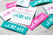 10 etichette tessute 'reCREATE' - Cod. art. 8707