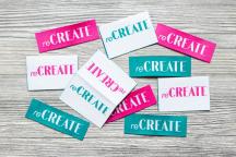 10 etichette tessute 'reCREATE' - Cod. art. 8707