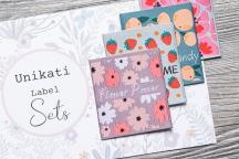 Set di etichette tessute di design 'Fruits and Flowers' by Unikati - Cod. art. 9126