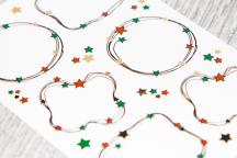 Etichette adesive natalizie con ottica a stella - Cod. art. 9256