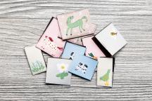Set designer di etichette tessute 'Of Horses and Flowers' di Annika Klaas - Cod. art. 9301