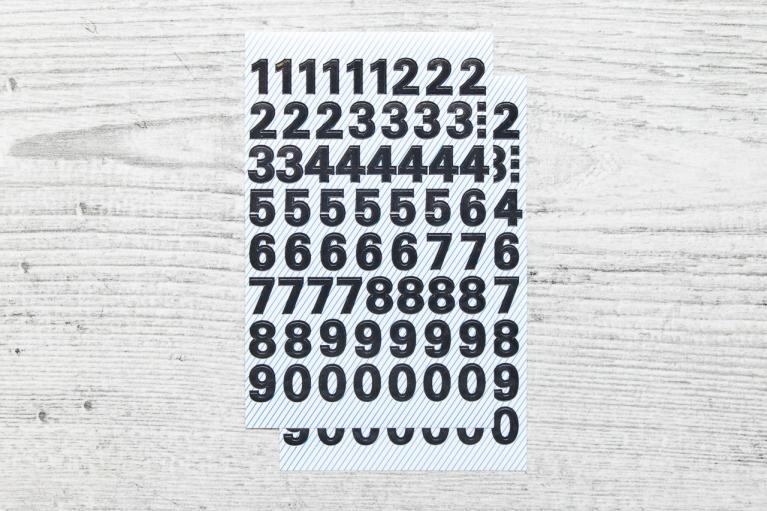 Etichette numeriche nere resistenti alle intemperie (Cod. art. 9206)