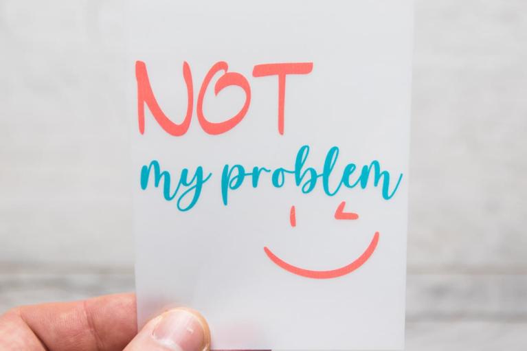 Immagine da stirare designer \"NOT my problem\" di Unikati – Bag Design (Cod. art. 9412)