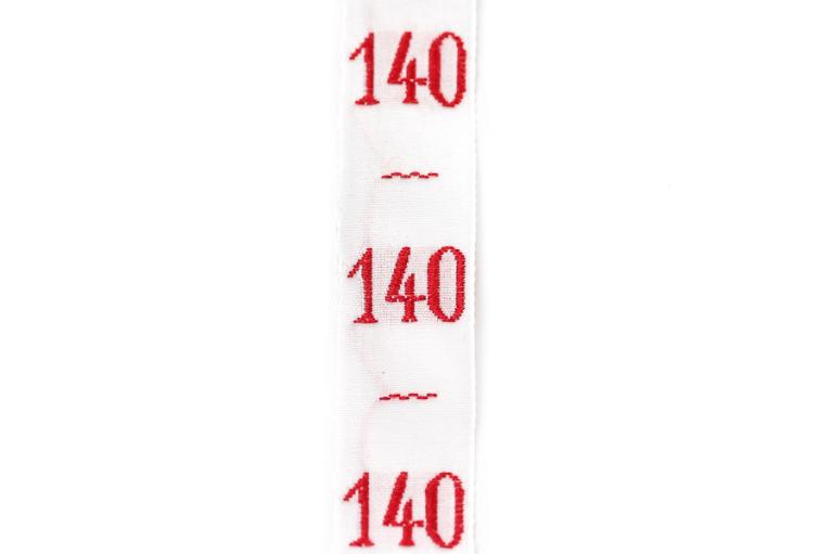 Etichette tessili - numeri in obliquo, 15 mm (Cod. art. 908)