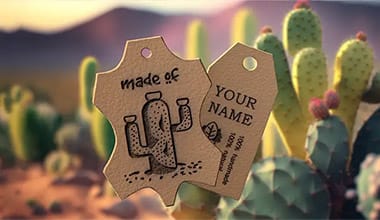 Etichette in pelle di cactus 